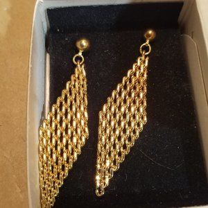 Avon Goldtone Woven Pierced Earrings